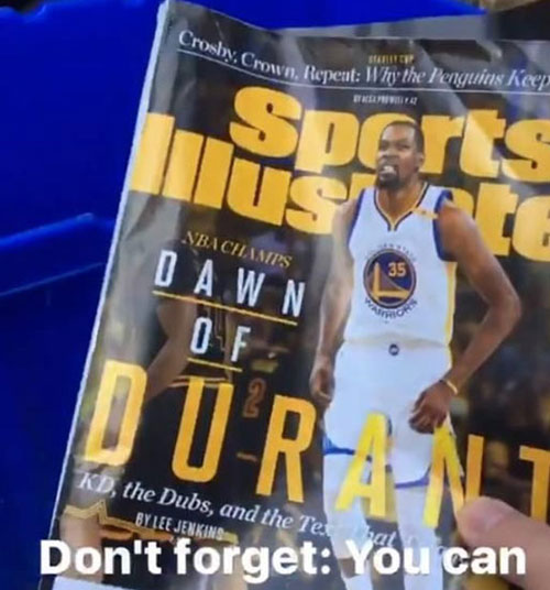 厲害了！俄城竟然呼吁球迷將KD奪冠雜志扔進(jìn)垃圾桶