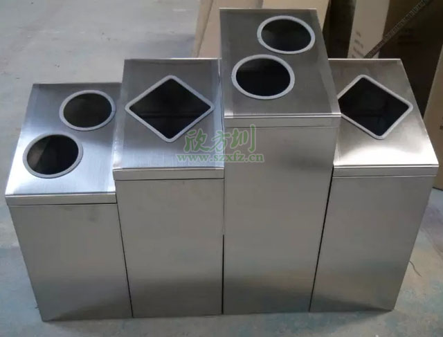 不銹鋼分類環(huán)?；厥胀?不銹鋼垃圾形狀投口垃圾桶