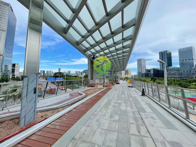 不銹鋼花池坐凳美化深圳前?？缃止珗@G9天橋城市戶外景觀