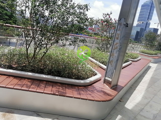 不銹鋼花池坐凳美化深圳前?？缃止珗@G9天橋城市戶外景觀